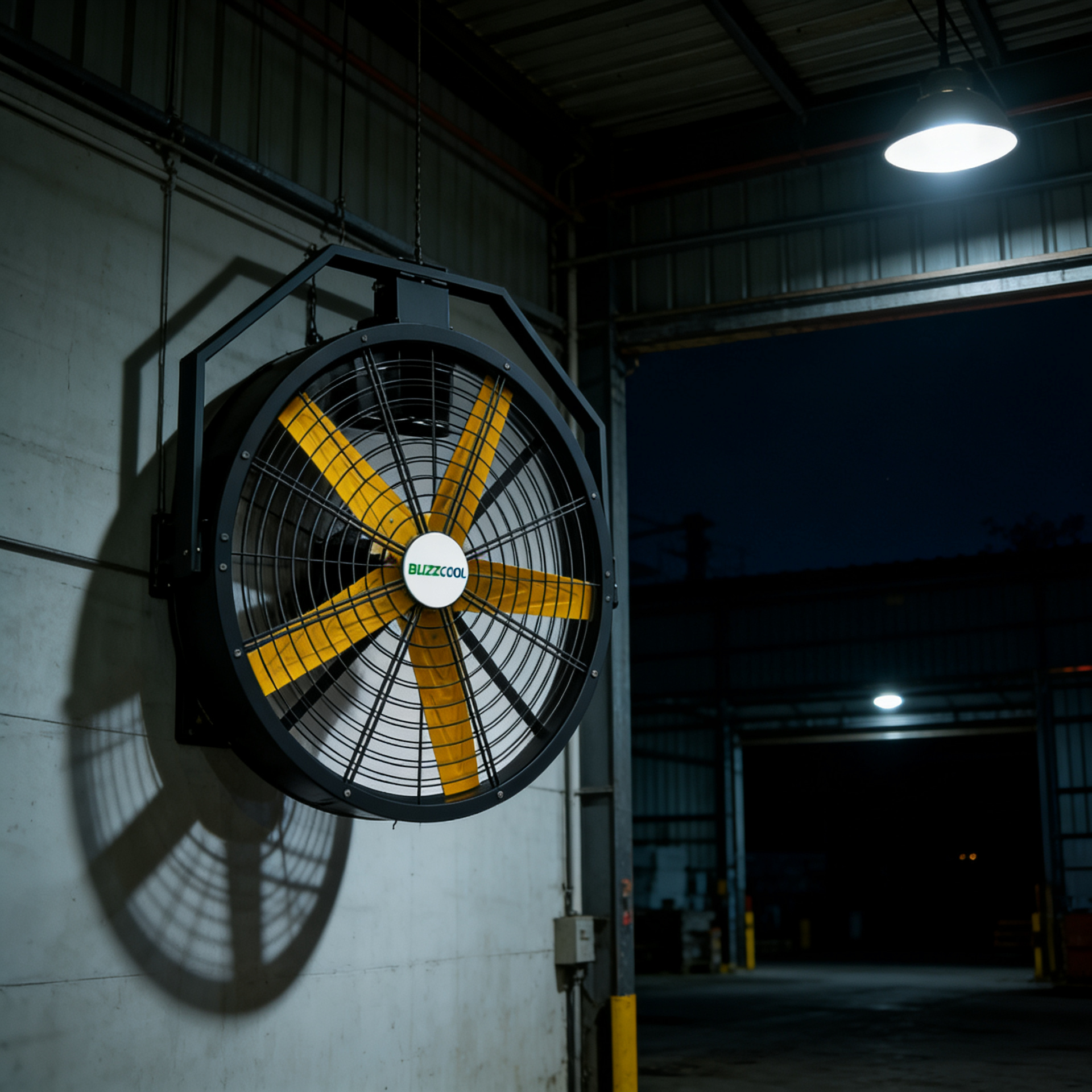 using an industrial fan all night